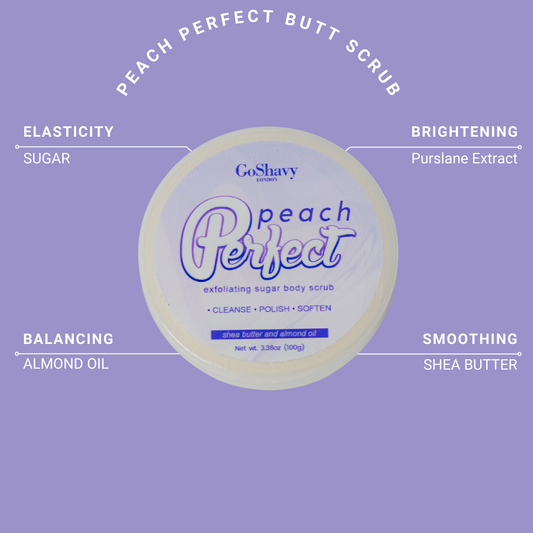 Peach Perfect Butt Scrub and body scrub GoShavy London